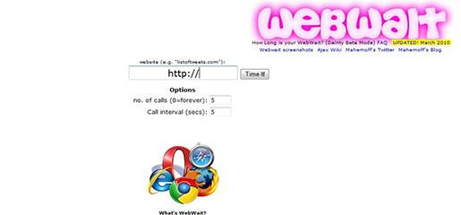 WebWait-Benchmark Your Website.