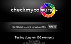 Check My Colours - a tool for checking foreground and background color combinations of a Web page to determine if they provide sufficient contrast when viewed by someone with color deficits.