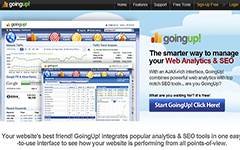 GoingUp combines powerful Web stats and analytics with top notch SEO tools. It offers 1 free basic plan, and 4 additional paid plans.