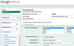 Google AdWords Keyword Tool and Traffic Estimator.