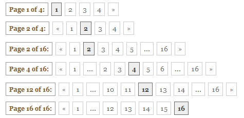 Miscellaneous examples of numbered pagination for this blog.