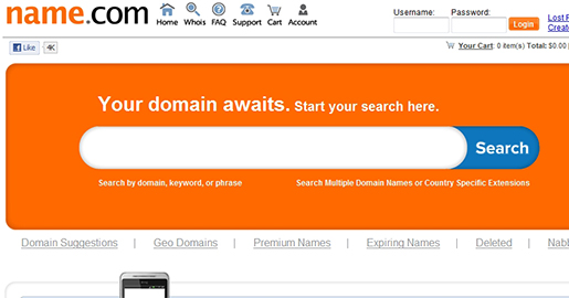 Name.com - Search and register domain names, Website hosting, SSL certificates, premium and expired names.