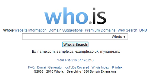 Who.is - Website Information, Domain Suggestions, Premium Domains, Web Search, DNS.