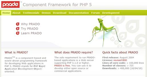 PRADO is a component-based and event-driven programming framework for developing Web applications in PHP5. PRADO stands for PHP Rapid Application Development Object-oriented.