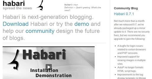 Habari is next-generation blogging. Habari is being written with a firm understanding of the current state of blogging. Habari strongly favors open, standard, and documented protocols. Atom, being both open and documented, is the prefered syndication format. Habari is being written specifically for modern Web hosting environments, and uses modern object-oriented programming techniques.