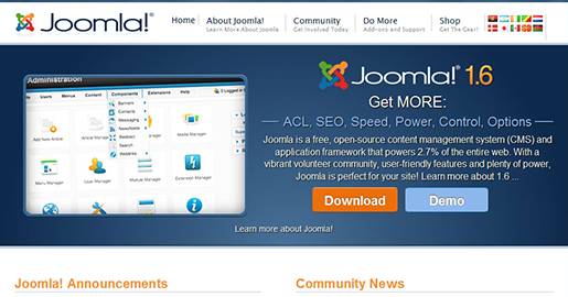 Joomla is a free, open-source content management system and application framework that powers 2.7% of the entire Web. Has a vibrant volunteer community, user-friendly features and plenty of power.