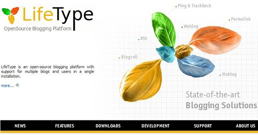 LifeType is an open-source blogging platform with support for multiple blogs and users in a single installation. Each blog can be run in its own language and can be customized using a template engine. LifeType also features Bayesian spam filtering, media uploads, file handling, a customizable search engine friendly URLs and an administration area.