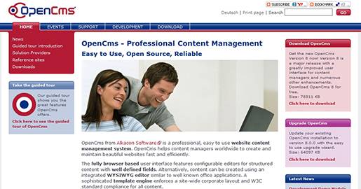 OpenCms is an easy to use Web CMS. OpenCms helps content managers to create and maintain beautiful Websites. OpenCms is based on Java and XML.