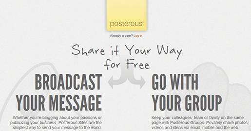 Posterous is the easiest publishing platform around. If you can email, you can manage a Website and share it with small groups or the world.