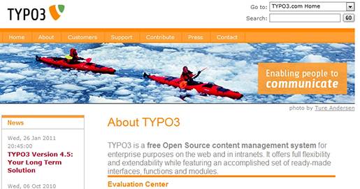 TYPO3 is a free Open Source CMS for enterprise purposes on the Web and in intranets. It offers full flexibility and extendability while featuring an accomplished set of ready-made interfaces, functions and modules.