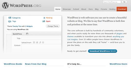 WordPress is Web software you can use to create Websites or blogs. The core software is built by hundreds of community volunteers, and there are thousands of plugins and themes available to transform your Website into almost anything you can imagine.