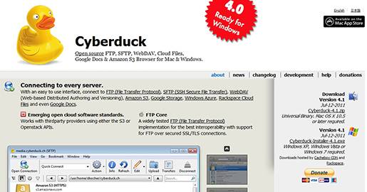 Cyberduck–FTP, SFTP, WebDAV, Cloud Files, Google Docs & Amazon S3 Browser.