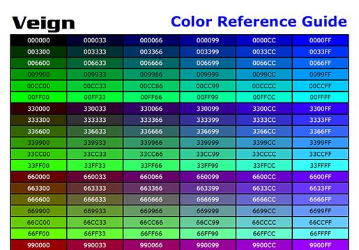 Color Reference Guide.