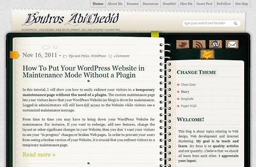 Introducing a New WordPress 'Diary' Theme For This Blog