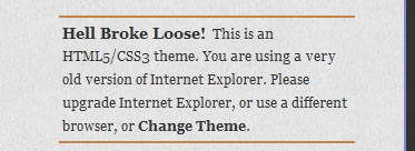 Error message displayed for Internet Explorer version 6 and older. Diary Theme - Boutros AbiChedid Blog.