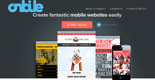 Onbile - Create your mobile Website with premium templates.