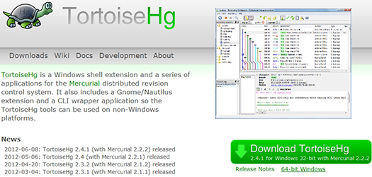 TortoiseHg - Windows client for Mercurial.