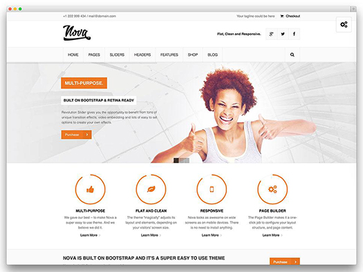 Nova - Flat & Clean Responsive Theme - WordPress.
