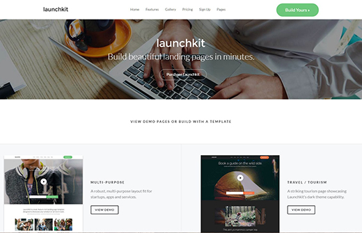 Launchkit Landing Page & Marketing WordPress Theme.