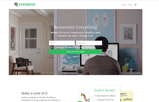 The note-taking space for your life's work | Evernote.