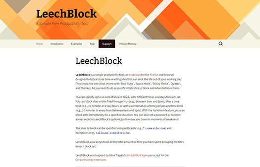 LeechBlock | A Simple Free Productivity Tool.