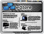 Screen Shot of an eStore Website Template done in Photoshop.